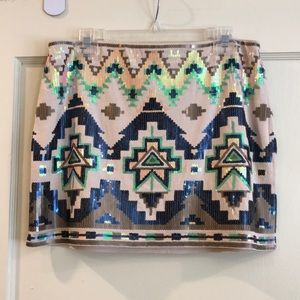 Express sequin mini skirt. Size M.